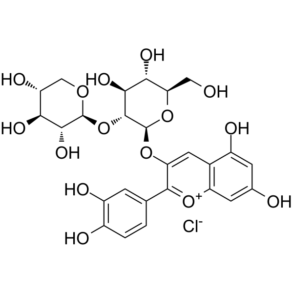 Cyanidin <em>3</em>-sambubioside chloride