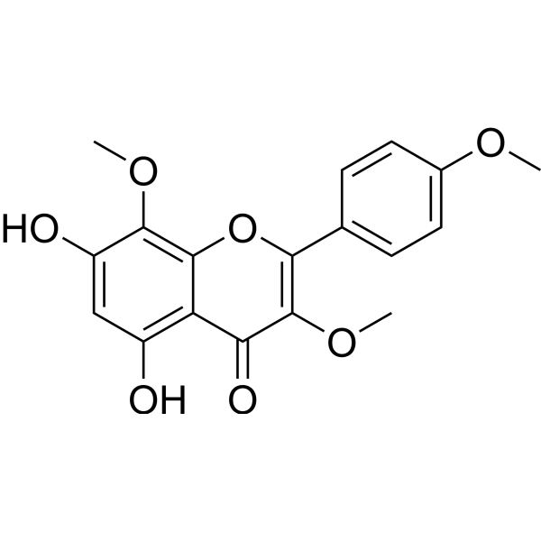 5,7-Dihydroxy-3,4',8-trimethoxyflavone Chemical Structure