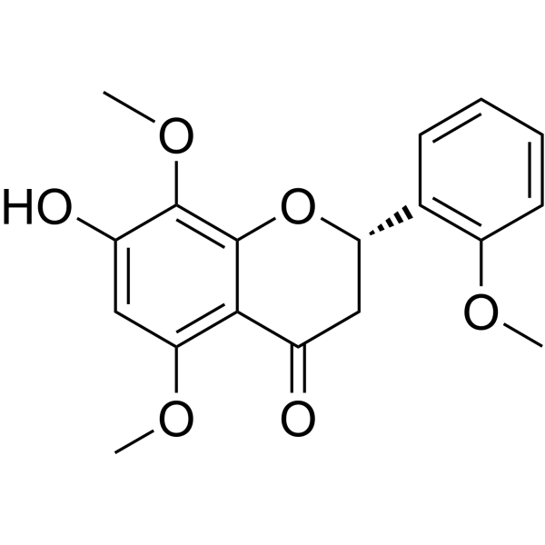 2(S)-7-Hydroxy-5,8,2'-trimethoxyflavanone Chemical Structure