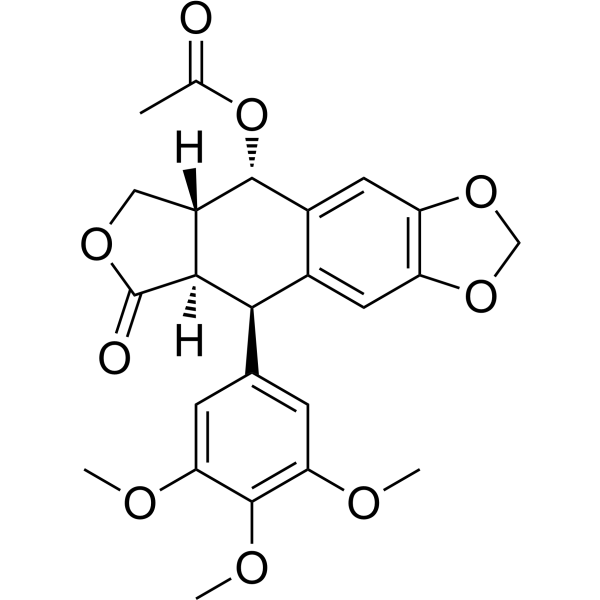 Epipodophyllotoxin acetate Chemical Structure