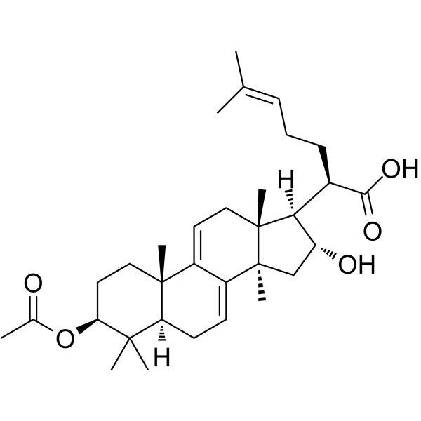 3-O-Acetyl-16α-hydroxydehydrotrametenolic acid Chemical Structure