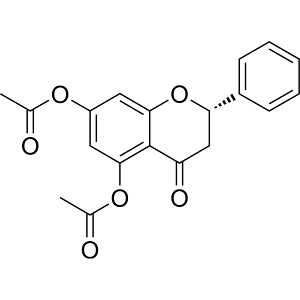 (S)-5,7-Diacetoxyflavanone Chemical Structure