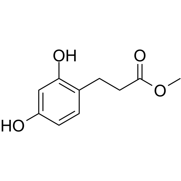 Methyl-3-(2,4-dihydroxy phenyl) propanoate Chemical Structure