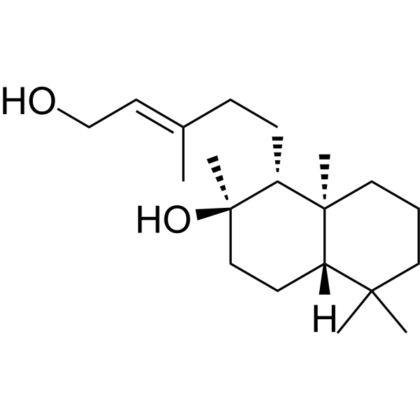 Labd-13(E)-ene-8α,15-diol Chemical Structure