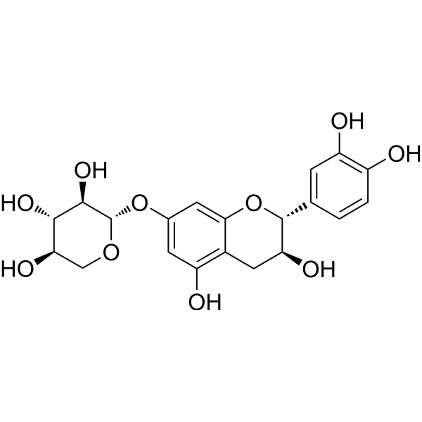 Catechin-7-O-β-D-xylopyranoside Chemical Structure