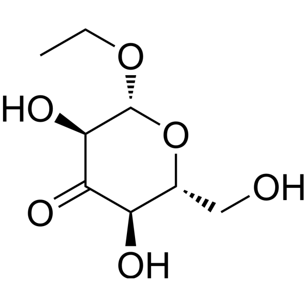 Ethyl β-D-ribo-hexopyranosid-3-ulose Chemical Structure