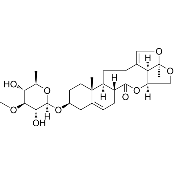 Glaucogenin C mono-D-thevetoside Chemical Structure