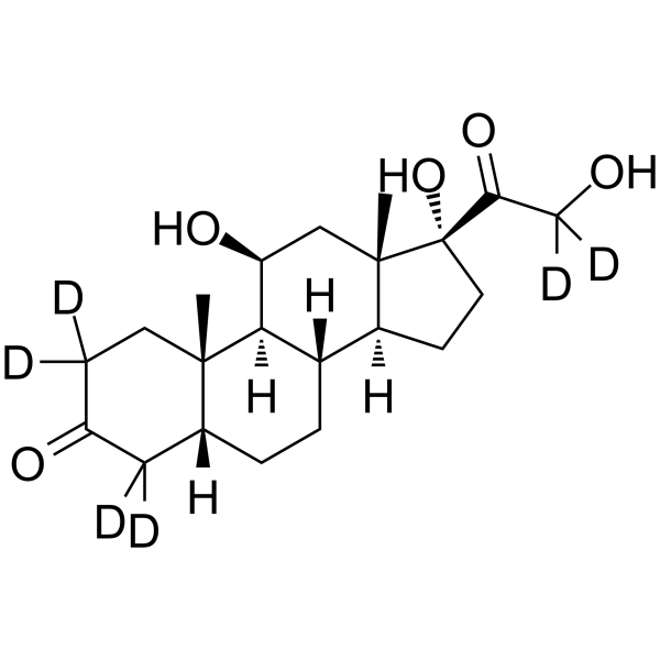5β-Dihydrocortisol-d<sub>6</sub> Chemical Structure