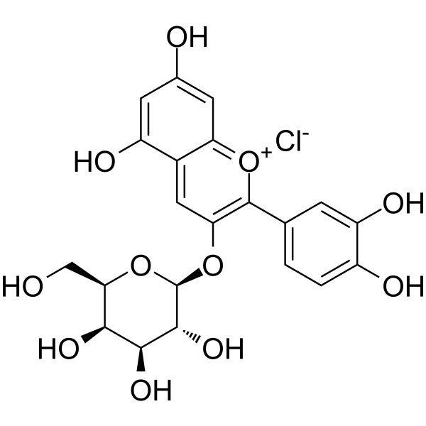<em>Cyanidin</em>-3-O-galactoside chloride