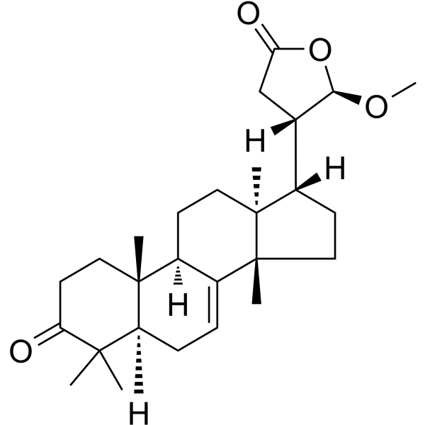 3-Oxo-21α-methoxy-24,25,<em>26</em>,27-tetranortirucall-7-ene-23(21)-lactone