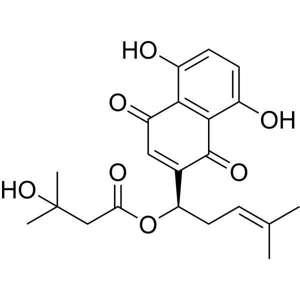 β-Hydroxyisovalerylshikonin Chemical Structure