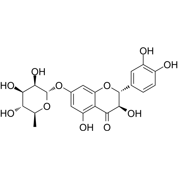 Taxifolin 7-O-rhamnoside Chemical Structure
