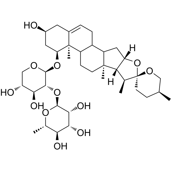 25(S)-Ruscogenin-1-O-α-L-rhamnopyranosyl (1→2)-β-<em>D</em>-xylopyranoside