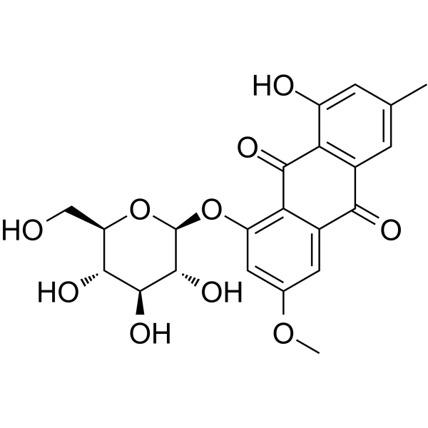 Physcion 8-O-β-D-glucopyranoside Chemical Structure