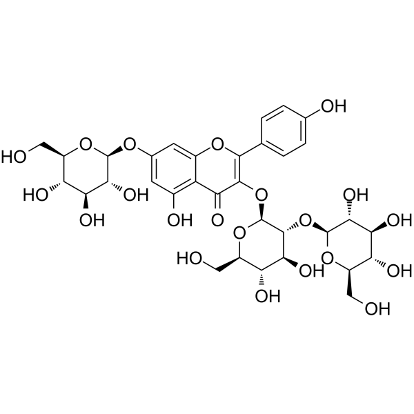 Kaempferol 3-sophoroside-7-glucoside