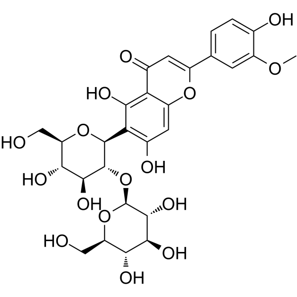 Isoscoparin-2′′O-glucoside Chemical Structure