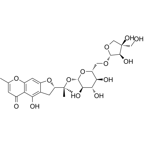 (2′S)-4′-O-β-<em>D</em>-apiofuranosyl-(1→6)-O-β-<em>D</em>-glucopyranosylvisamminol
