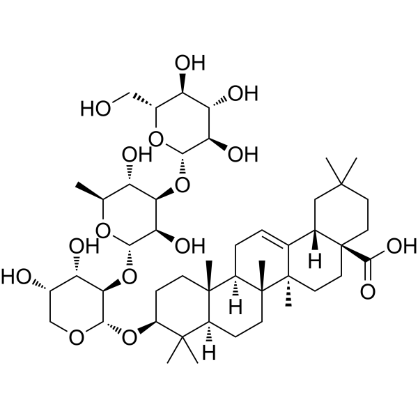 (3β)-3-[(O-β-D-Glucopyranosyl-(1→3)-O-6-deoxy-α-L-mannopyranosyl-(1→2)-α-L-arabinopyranosyl)<em>oxy</em>]olean-12-en-28-oic acid