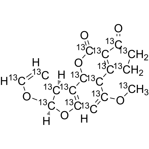 Aflatoxin B1-<sup>13</sup>C<sub>17</sub> Chemical Structure
