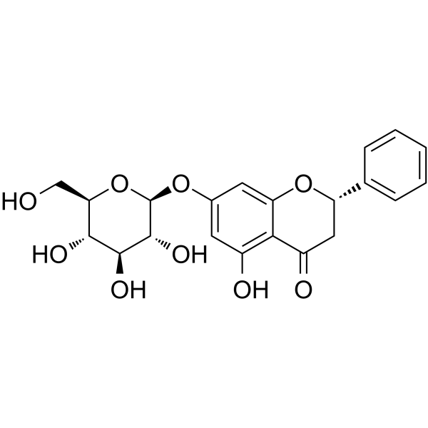 Pinocembrin-7-O-β-D-glucopyranoside Chemical Structure