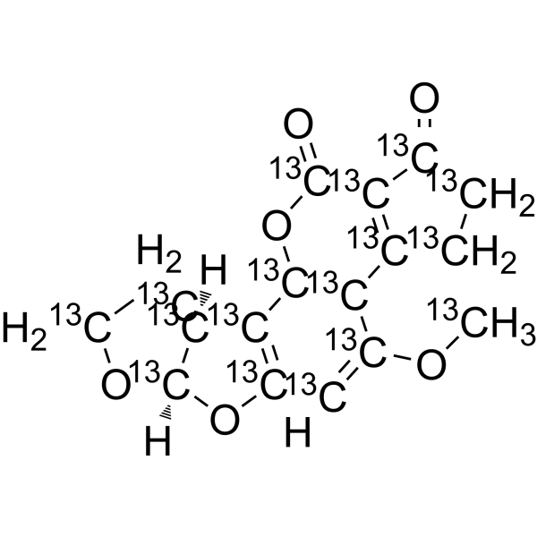 Aflatoxin B2-<sup>13</sup>C<sub>17</sub> Chemical Structure