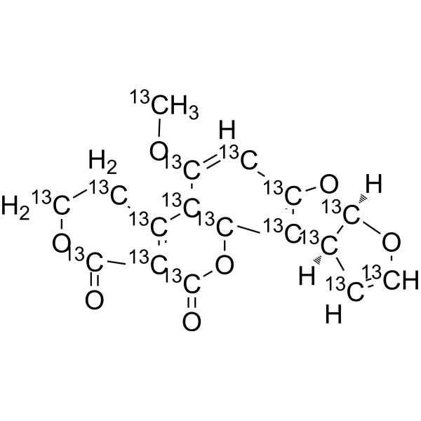 Aflatoxin G1-<sup>13</sup>C<sub>17</sub> Chemical Structure