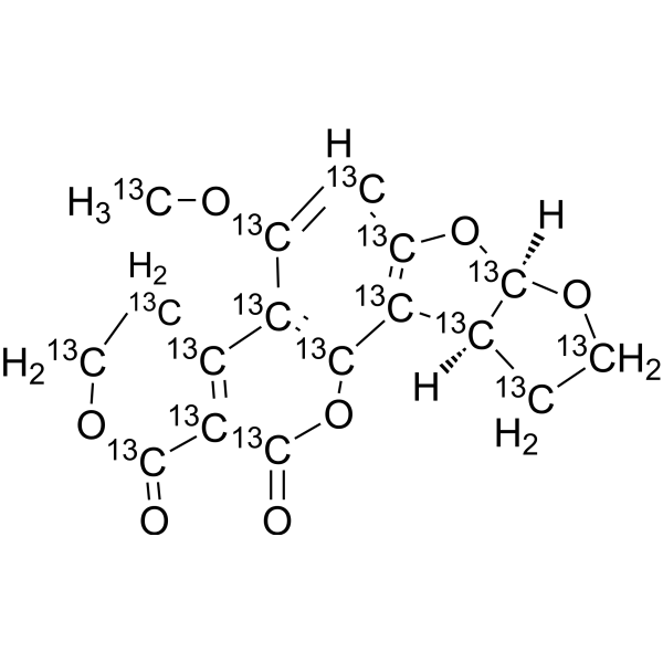 Aflatoxin G2-<sup>13</sup>C<sub>17</sub> Chemical Structure