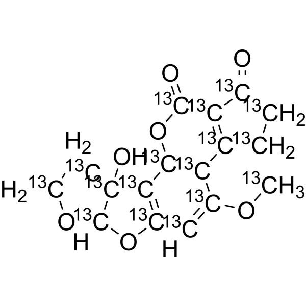 Aflatoxin M2-<sup>13</sup>C<sub>17</sub> Chemical Structure