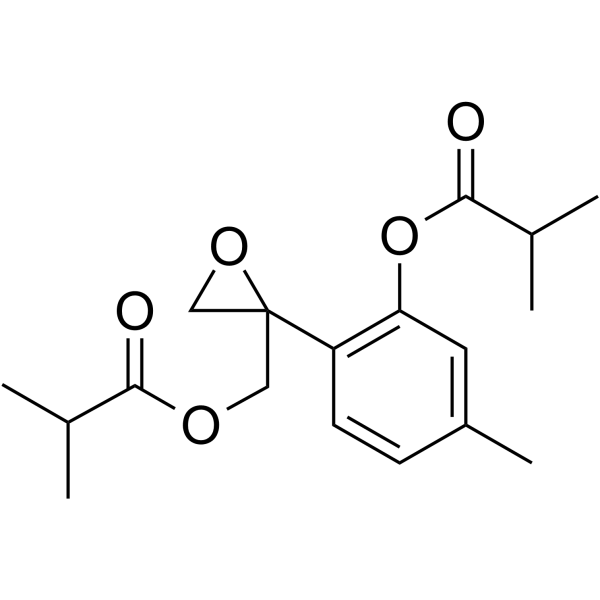 10-​Isobutyryloxy-​8,​9-​epoxythymol isobutyrate Chemical Structure