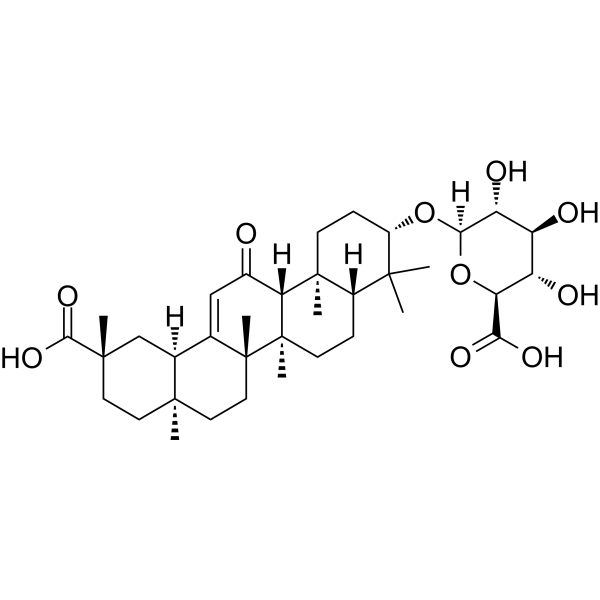 Glycyrrhetic acid 3-O-β-D-glucuronide Chemical Structure