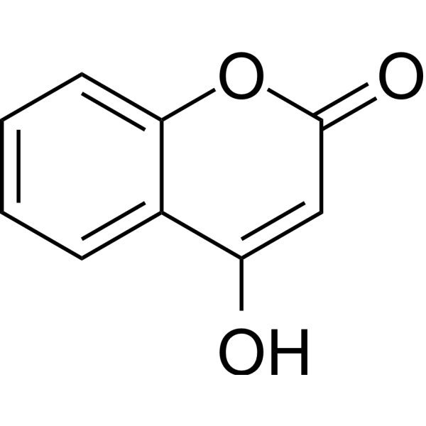 4-Hydroxycoumarin Chemical Structure