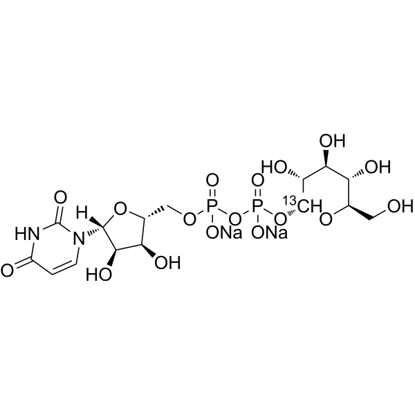 Uridine <em>5</em>′-diphosphoglucose-<em>13</em><em>C</em> disodium