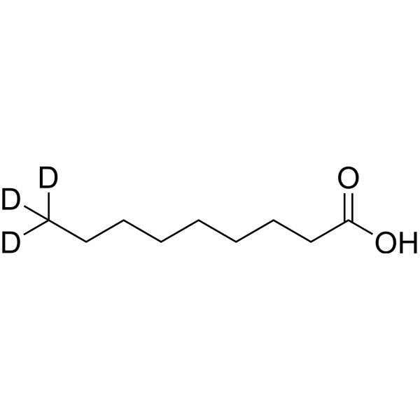 Nonanoic acid-d<sub>3</sub> Chemical Structure