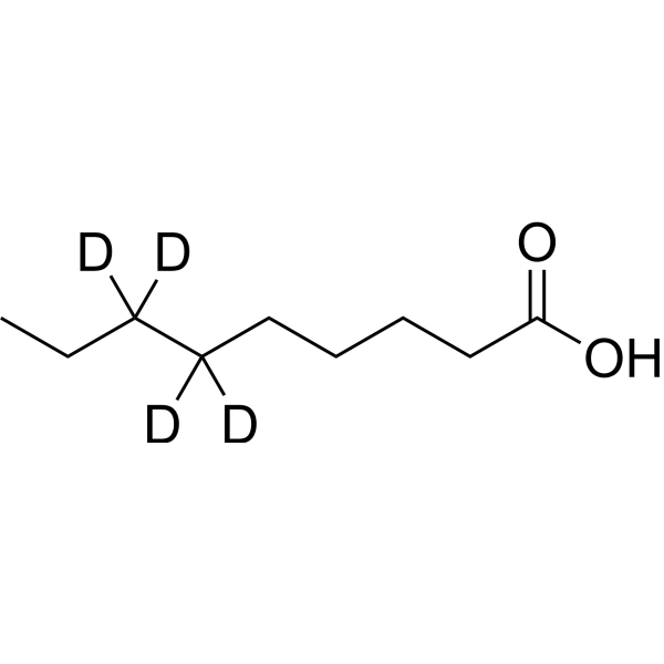 Nonanoic acid-d<sub>4</sub> Chemical Structure