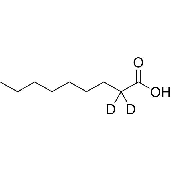 Nonanoic acid-d<sub>2</sub> Chemical Structure