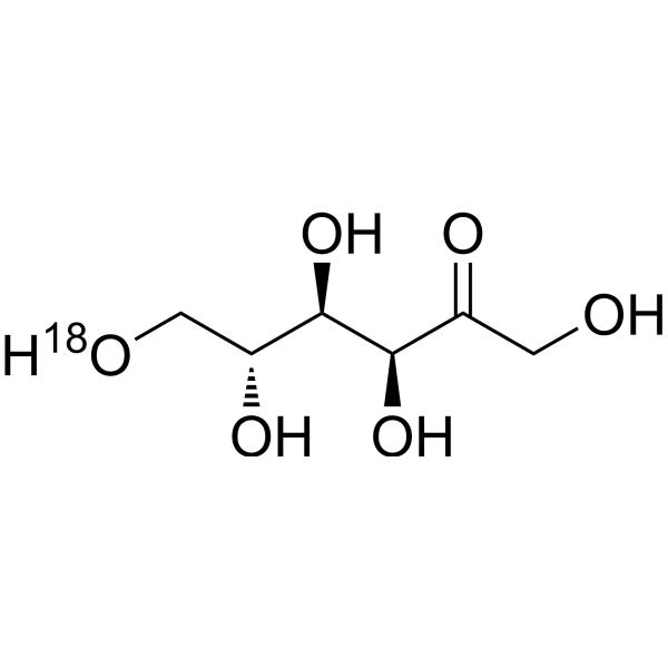D(-​)​-​Fructose-<sup>18</sup>O-1 Chemical Structure