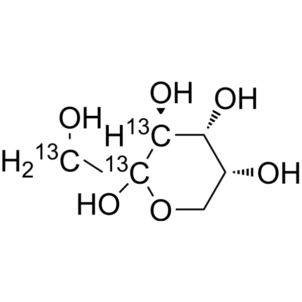D-Fructose-<sup>13</sup>C<sub>3</sub> Chemical Structure