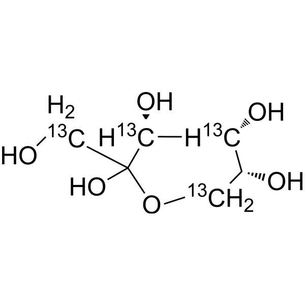 D-Fructose-<sup>13</sup>C<sub>4</sub> Chemical Structure