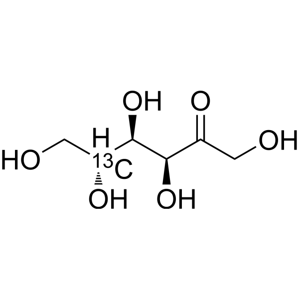 D-Fructose-5-<sup>13</sup>C Chemical Structure
