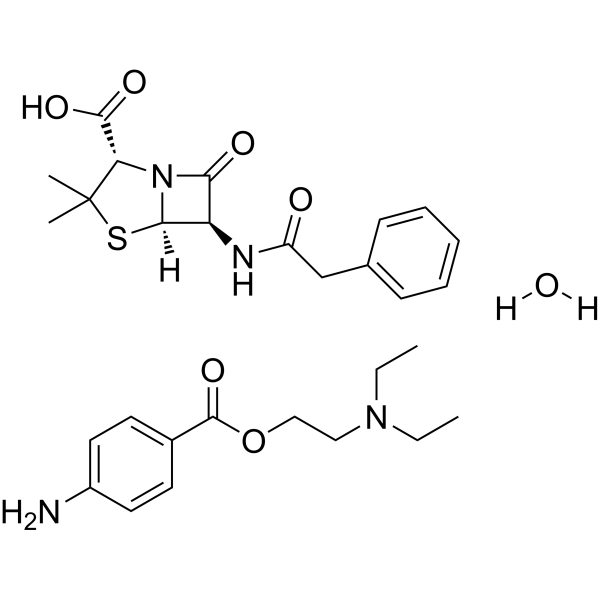 Penicillin G procaine hydrate Chemical Structure