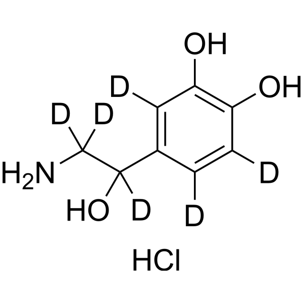 DL-Norepinephrine-d<sub>6</sub> hydrochloride Chemical Structure