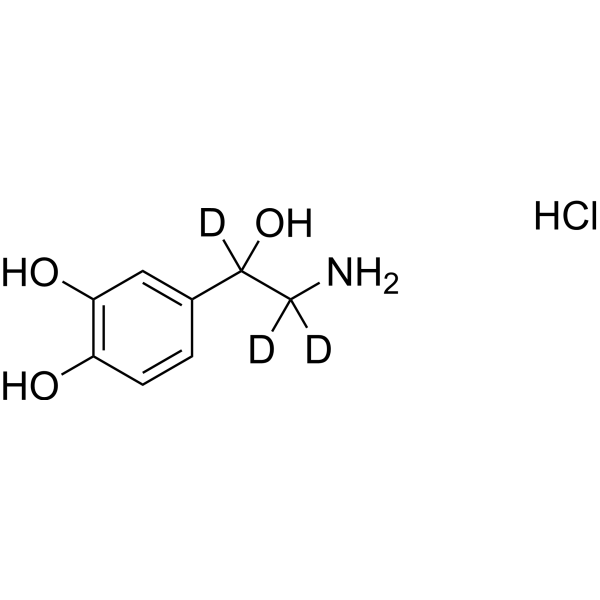 DL-Norepinephrine-d<sub>3</sub> hydrochloride Chemical Structure