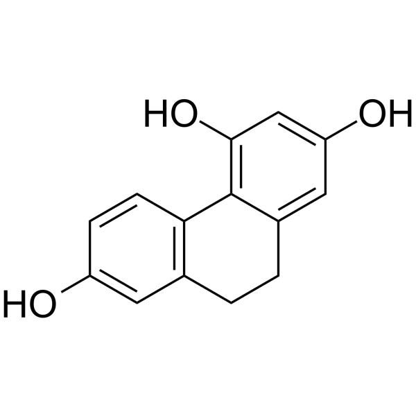 2,4,7-Trihydroxy-9,10-dihydrophenanthrene Chemical Structure