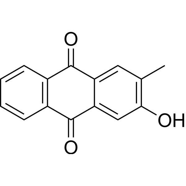 2-Hydroxy-3-methylanthraquinone Chemical Structure