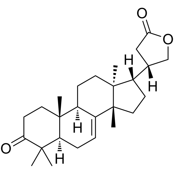 3-Oxo-24,25,26,27-tetranortirucall-7-ene-23(21)-lactone Chemical Structure