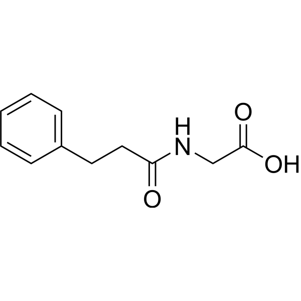 N-(3-Phenylpropionyl)glycine Chemical Structure