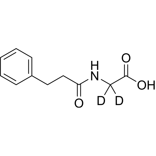 N-(3-Phenylpropionyl)glycine-d<sub>2</sub> Chemical Structure