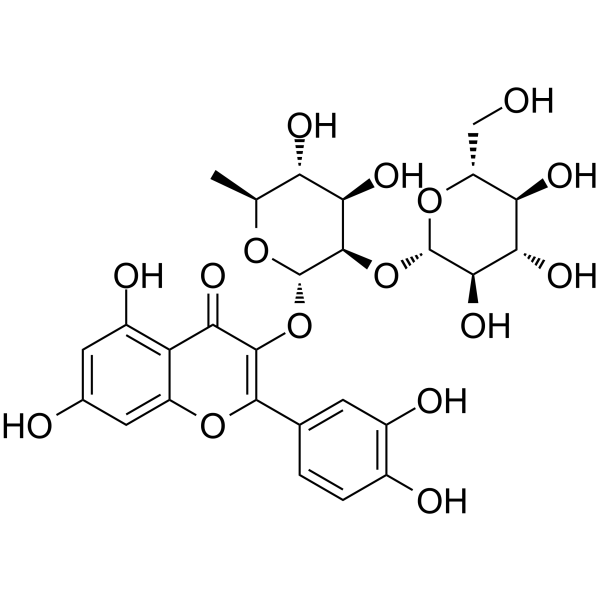 Quercetin-3-<em>O</em>-D-glucosyl]-(1-2)-<em>L</em>-rhamnoside