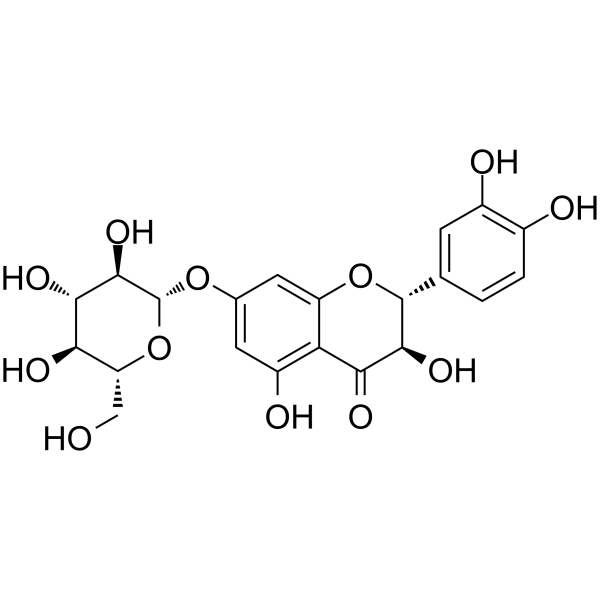 Taxifolin 7-O-β-D-glucoside Chemical Structure