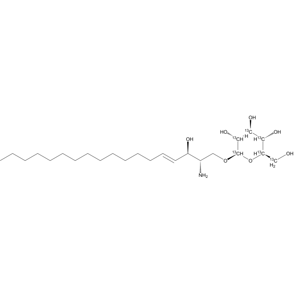 Glucosylsphingosine-<sup>13</sup>C<sub>6</sub> Chemical Structure